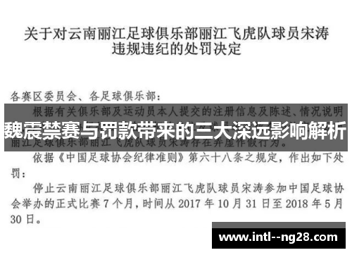 魏震禁赛与罚款带来的三大深远影响解析