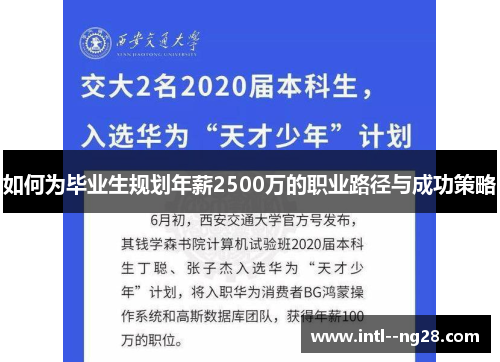 如何为毕业生规划年薪2500万的职业路径与成功策略
