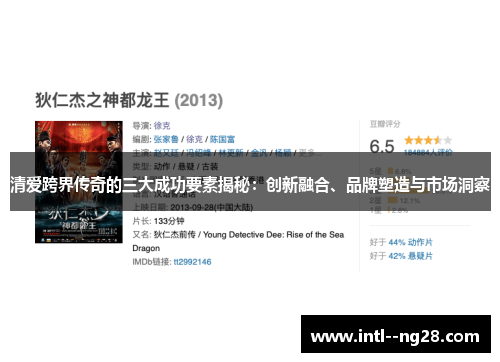 清爱跨界传奇的三大成功要素揭秘：创新融合、品牌塑造与市场洞察